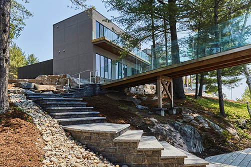 Landscapes of Muskoka Construction and Installation Cottage with Stone steps