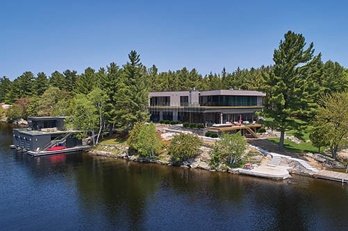 Landscapes of Muskoka, Cottage, view from the lake